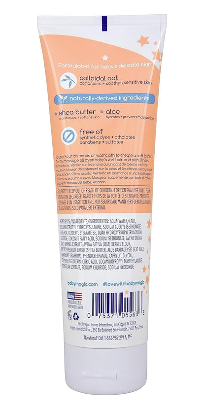 Baby Magic Delicate Wash, Gently Cleanses Baby, Tear-Free, Camellia & Coconut Oil, Almond Blossom Light Scent, Dermatologist & Pediatrician Recommended, Hypoallergenic, 8.6 oz (Pack of 1)