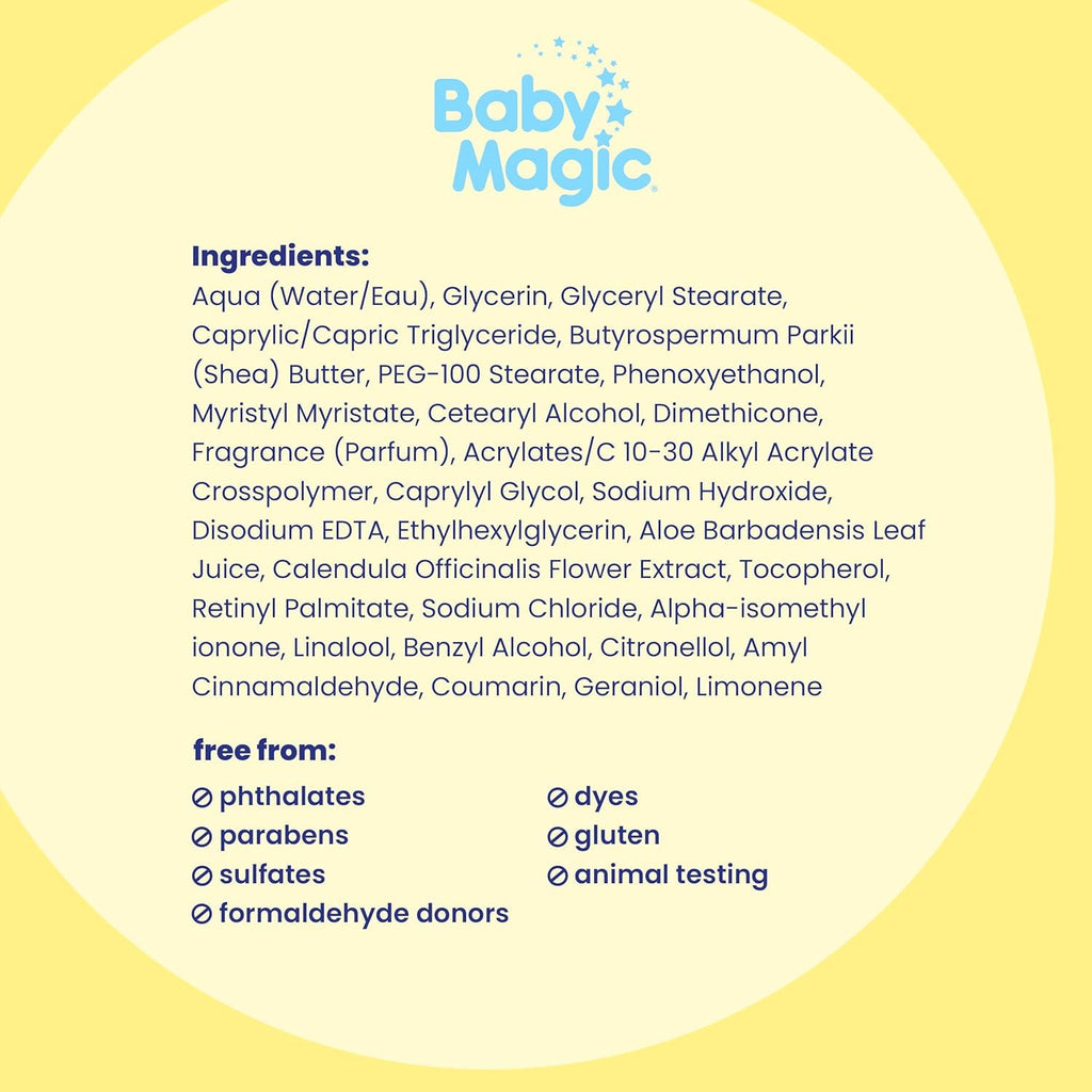 Baby Magic Creamy Whipped Butter, Soft Powder Scent, Helps Keep Skin Feeling Healthy and Baby Soft, Hypoallergenic, 8.4 fl oz.